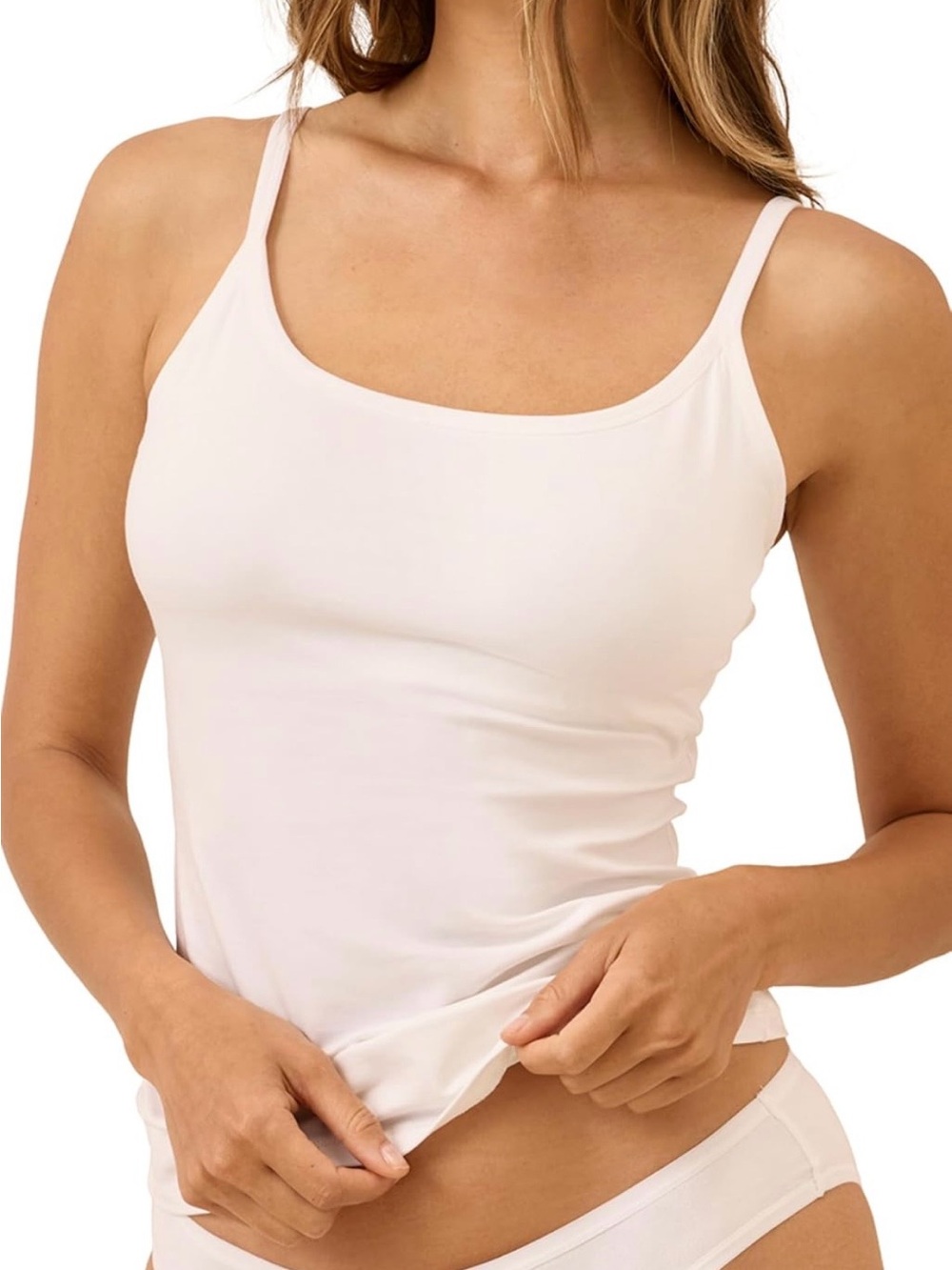 Pact Womens Cotton Camisole Tank Top with Built-in Shelf Bra